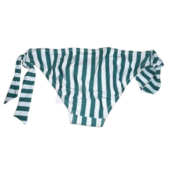 LC Lauren Conrad Juniors Striped Hipster Bikini Swim Bottom XS Green White NWT - Picture 5 of 8